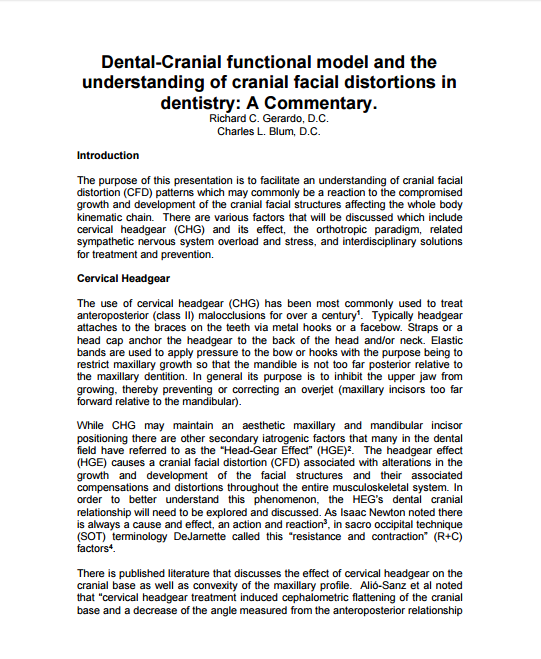 Dental Cranial Funtional Model